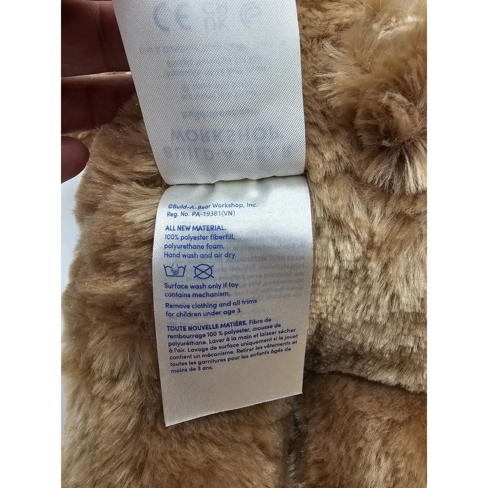 Build A‎ Bear Tan Swirl Happy Hugs Cream Light Brown Teddy Bear Plush 16